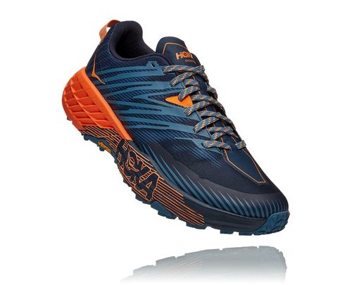 Hoka One One Herre Speedgoat 4 Trail Løpesko Real Teal/Persimmon Oransje Norge-93NAX